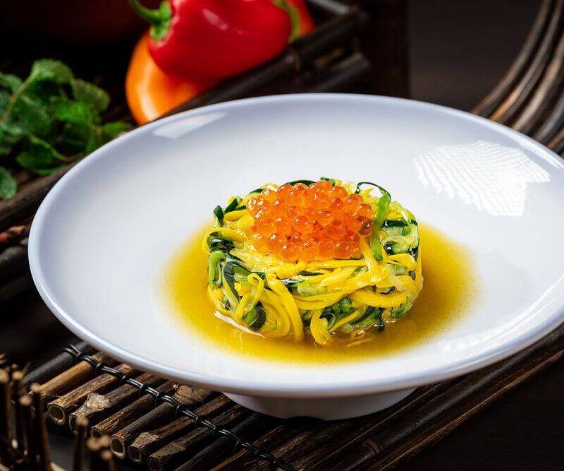 A2 Zucchini salad with salmon roe
